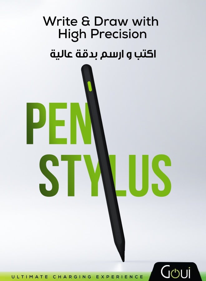 Goui Stylus Pen for iPhone and iPad – Wireless & Type-C Charging, Palm Rejection, Magnetic Attachment, High Precision Writing & Drawing, Compatible with iPad 2018 and Later Black - Image 1