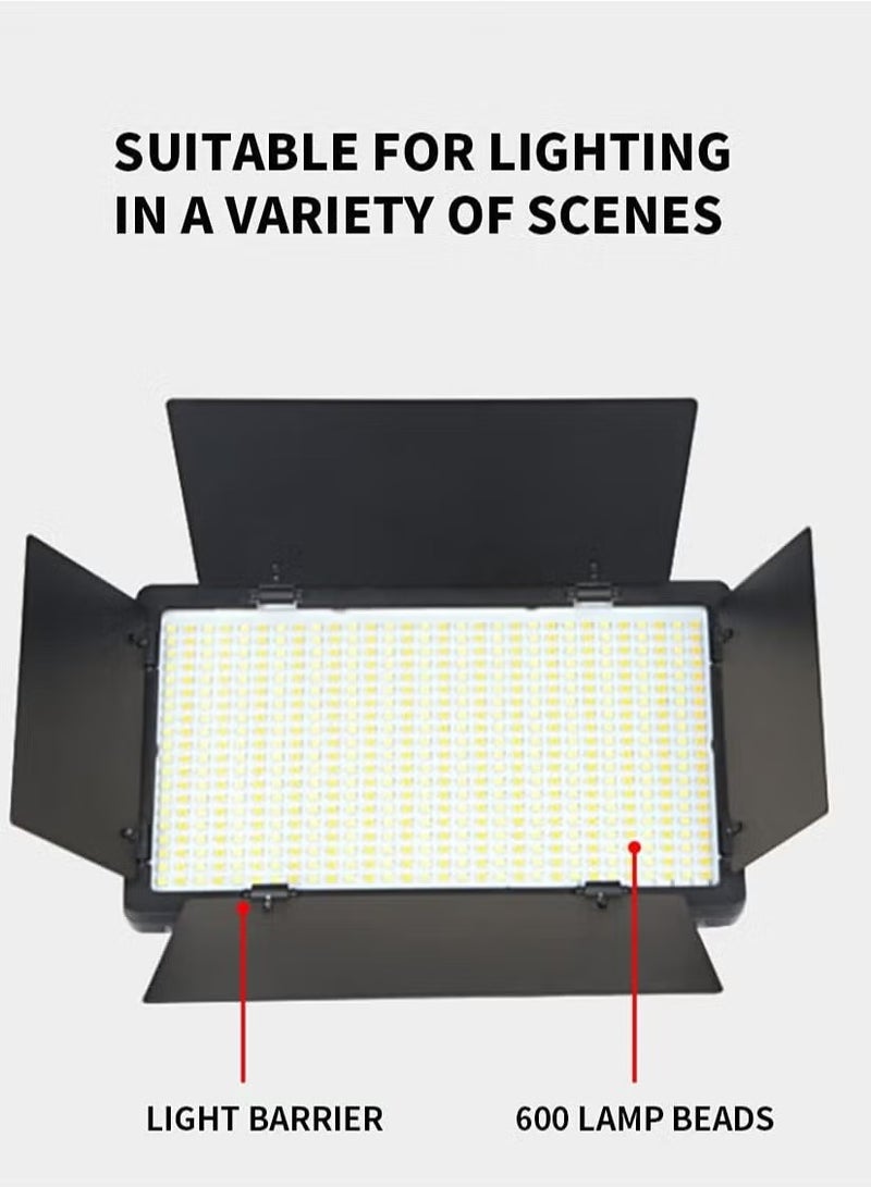 TIGER 600 LED Video Light Kit – Rechargeable & Plug-Powered Camera Light, Adjustable 3200K-5600K, Ideal for Video Conference, Live Streaming, and Photography (LED Light) - Image 2