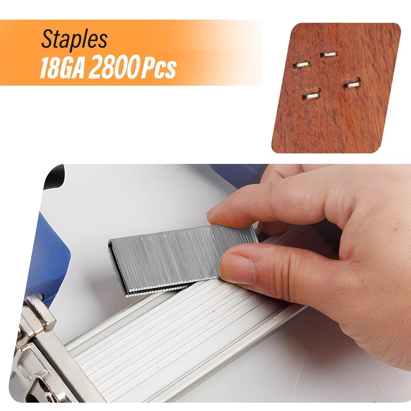 SITLDY 2800-Count 18 Gauge 1/4" Narrow Crown Staples 1/2"-1200, 3/4"-800, 1"-800, Heavy Duty Galvanized, Assorted Size Project Pack, for Pneumatic, Electric Stapler - Image 4