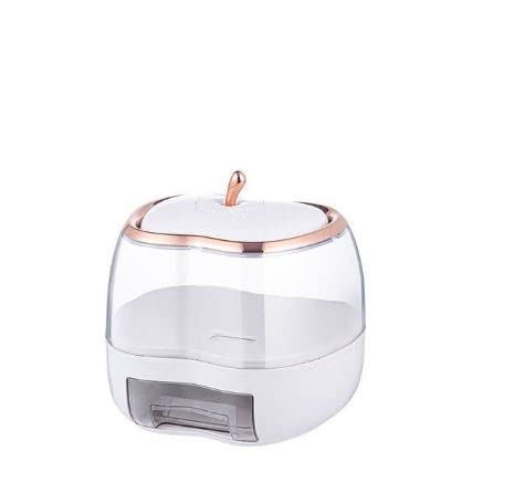 VBM VBM Kitchen Rice Storage Container Flour Cereal Bread Storage Airtight Sealed Holder Bin Dry Food Storage Canister for Cereal Dry Fruits Flour White apple 5kg - Image 5