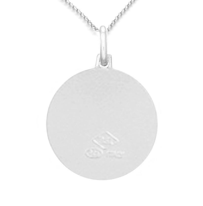 Ritastephens Italian Sterling Silver Small Round Saint St Christopher Medal Charm Pendant Necklace, 15mm, 20" - Image 2