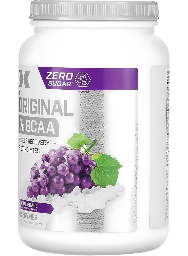 Original Bcaa Powder Zero Sugar With Electrolytes For Hydration & Muscle Repair, Post-Workout Supplement, Glacial Grape Flavor - 90 Servings