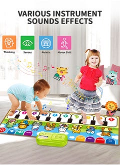 GROIC Kids Musical Mats with Music Sounds with 10 Keys, Musical Toys Toddler Music Piano Keyboard Dance Mat Carpet Touch Playmat Birthday Gift Toys for Baby Girls Boys  - Image 5