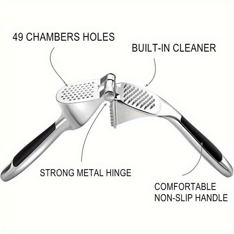 Stainless Steel Garlic Press Rust Proof Zinc Alloy 1 Squeezer - Image 5