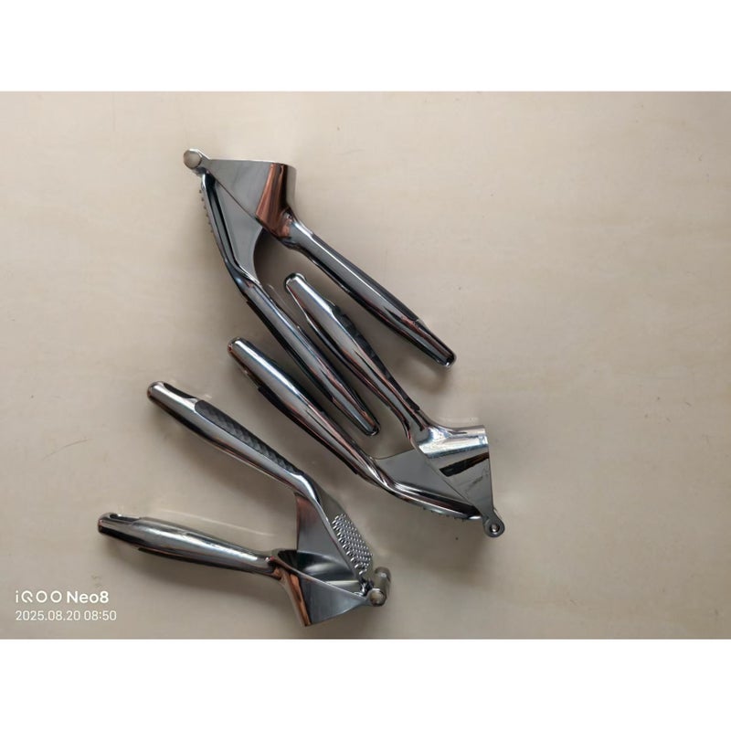 Stainless Steel Garlic Press Rust Proof Zinc Alloy 1 Squeezer - Image 3
