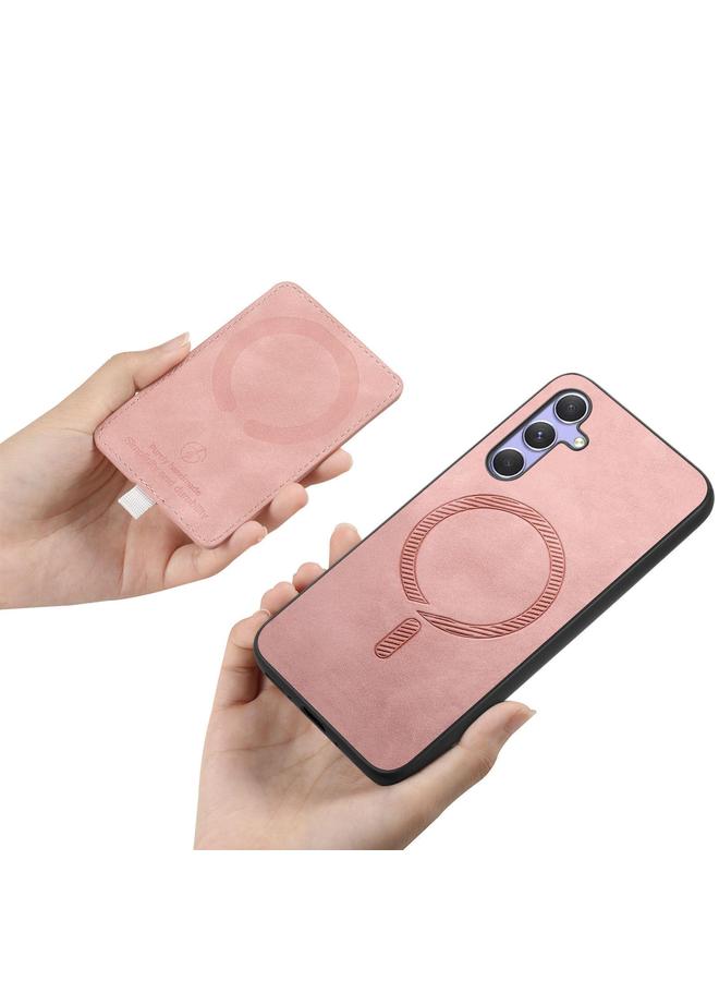 S-TOP Case For Samsung Galaxy A05 Retro Cross Leather Ring Side Insert Card Bag MagSafe Phone Case - Image 3