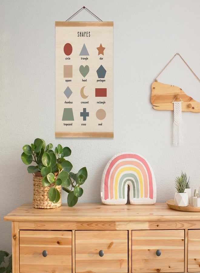 ZTGDA Shapes Educational Wall Art, Toddler Learning Posters, Shapes Learning Poster Hanger Frame Wall Decor for Classroom Nursery Playroom Preschool Decor (12x16inch) - Image 5