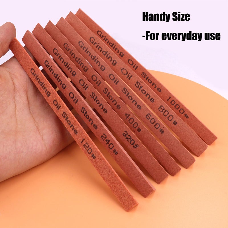 CBRIGHT Sharpening Stone Set,16pcs Triangle Sanding Sticks Knife Whetstone Set White Corundum Oil Stone for Knife,Most Bladed&Moldel-120#,240#,320#, 400#,600#,800#,1000#,1200# - Image 3