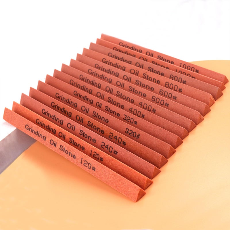 CBRIGHT Sharpening Stone Set,16pcs Triangle Sanding Sticks Knife Whetstone Set White Corundum Oil Stone for Knife,Most Bladed&Moldel-120#,240#,320#, 400#,600#,800#,1000#,1200# - Image 5