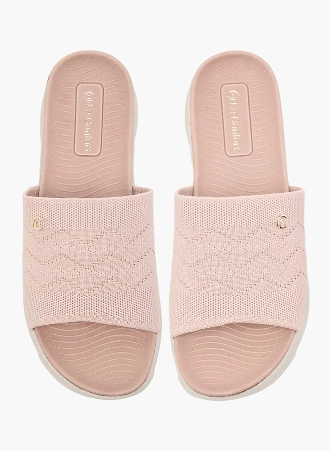 لو كونفورت صنادل نسائية سهلة الارتداء بنقوش