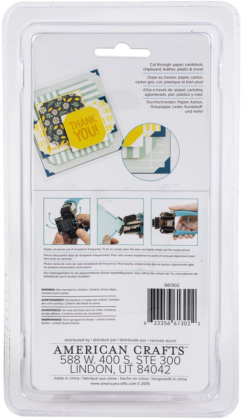 We R Memory Keepers We R Makers Crop-a-dile Corner Chomper Works on Paper, Cardstock, Chipboard, Leather, Plastic, and More, Easy-to-Grip, Angle and Photo Designs, for Scrapbooking, Jornaling, Cardmaking, Arts, Crafts - Image 3