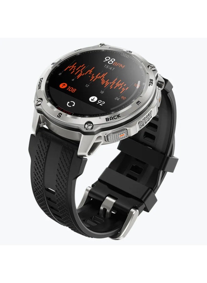 KOSPET ساعة TANK T4 الذكية، شاشة AMOLED 1.43 بوصة - فضية - Image 4