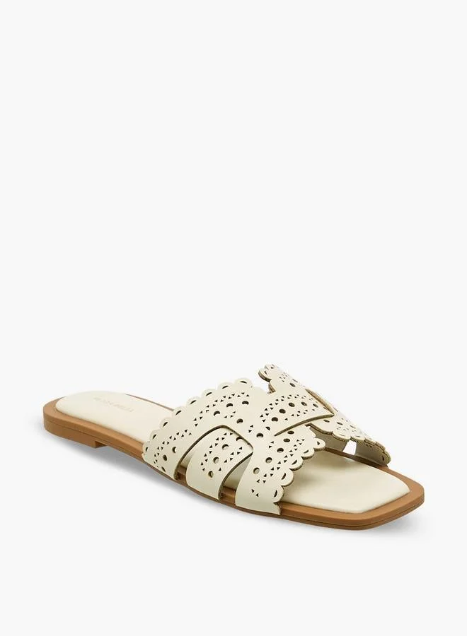 فلورا بيلا من شو إكسبرس Flora Bella Women Laser Cut Flat Sandals