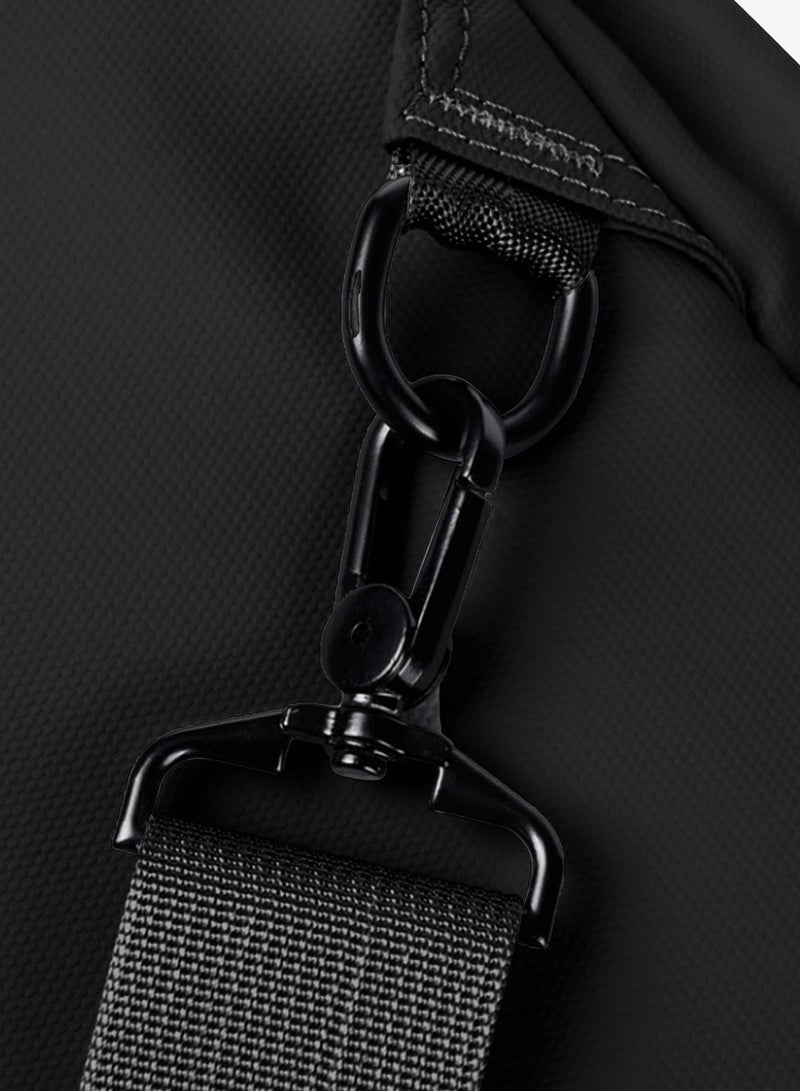 هايك Hike Premium Unisex Cross-body Bag Water Resistant Anti-Theft Unisex Sling bag with built in USB Port and Headphone Jack for Travel School College Business Shopping, HK8670-BLACK - Image 5