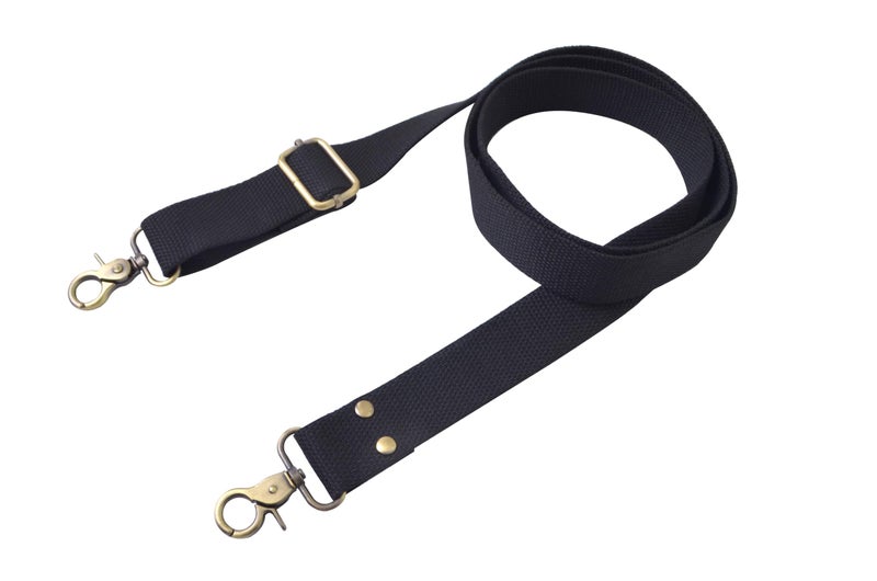 Wento 1pcs 31''-57'' Webbing Shoulder Cross Bag Strap,Replacement Cross Body Purse Straps,Canvas Purses Straps WTD34 (Black)â€¦