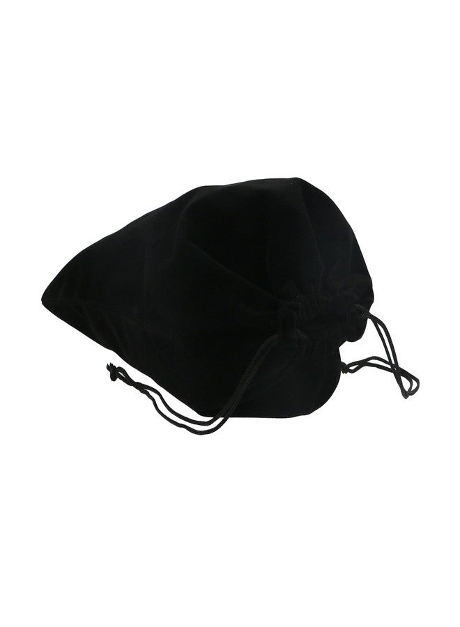 Nicerity 10Pcs Large Velvet Bags with Drawstring 8x10 Inch Cloth Jewelry Pouches for Jewelry, Wedding Favors, Candy Bags (Black) - Image 4