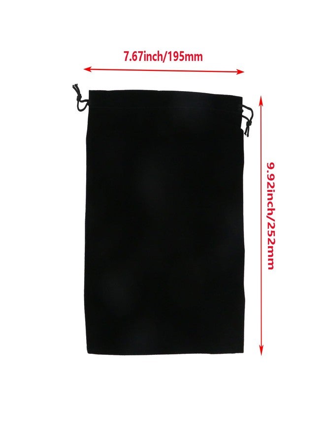 Nicerity 10Pcs Large Velvet Bags with Drawstring 8x10 Inch Cloth Jewelry Pouches for Jewelry, Wedding Favors, Candy Bags (Black) - Image 3