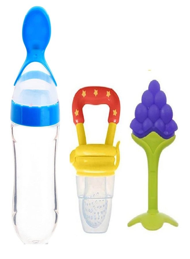 Aplam Chaplam Baby Fruit Nibbler Fruit Feeder/Baby Fruit Nipple/Pacifier for 4 Months + Babies Baby Feeding Set (Multicolour15) (Multicolor4) - Image 1