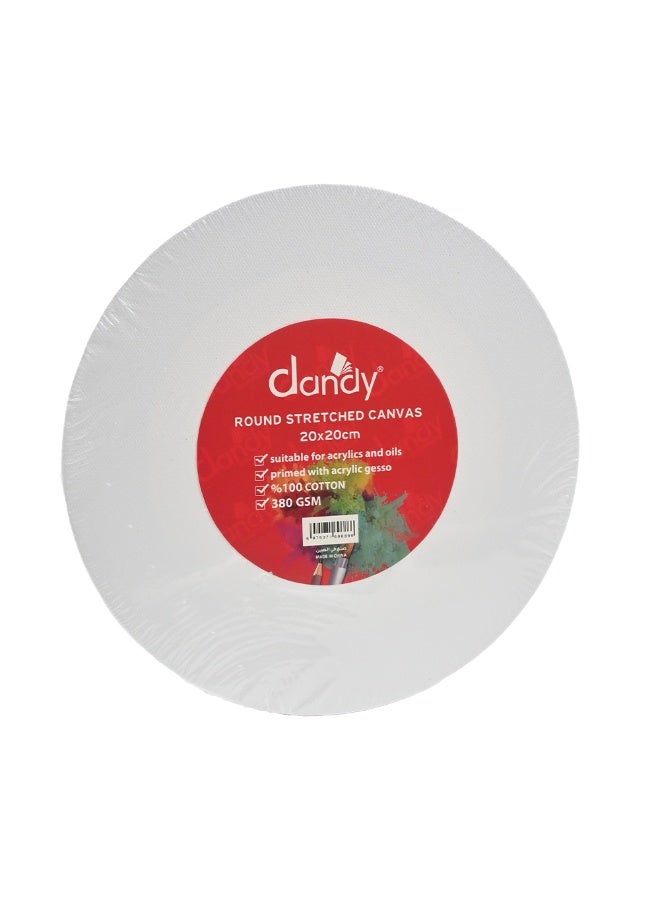 White round canvas, 20 cm diameter
