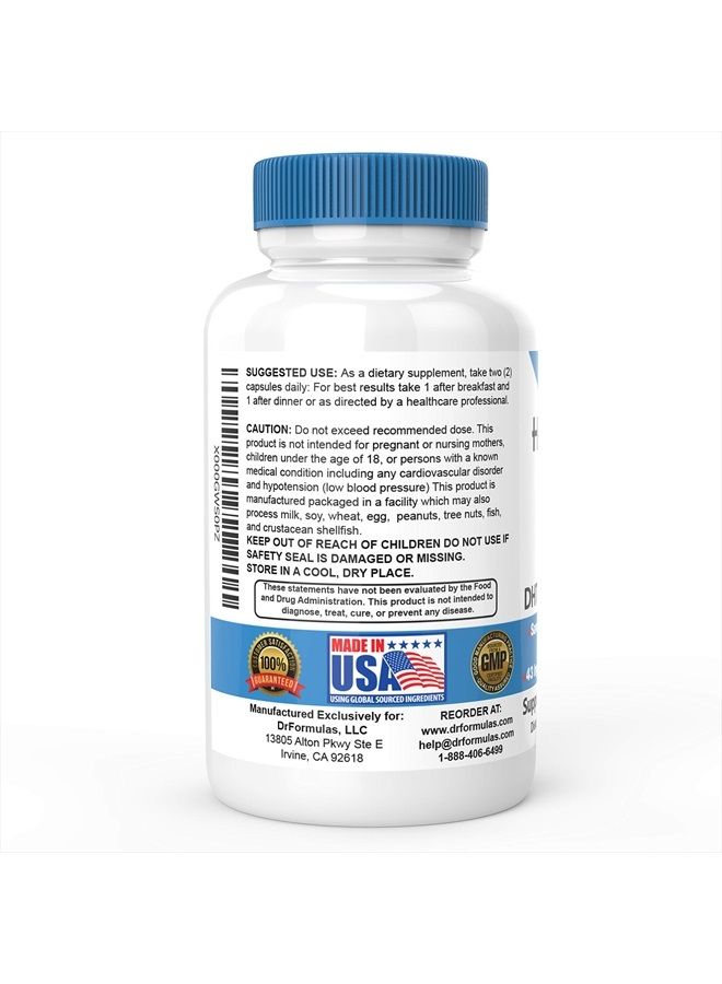 DrFormulas HairOmega DHT Blocker Biotin 5000 mcg Biotin، نمو الشعر 60 كبسولة نباتية. - Image 3