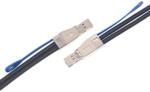 10Gtek 12G Mini SAS HD SFF-8644 to SFF-8644 Cable for NVMe Enclosure/Storage Array, SAN & JBOD Compatibility, 100-Ohm, 0.5-m(1.6ft) - Image 2