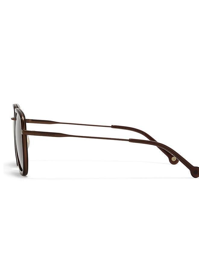 30 سندايز نظارات شمسية رجالية أرخائية هندسية بحماية  لون بني - Image 3