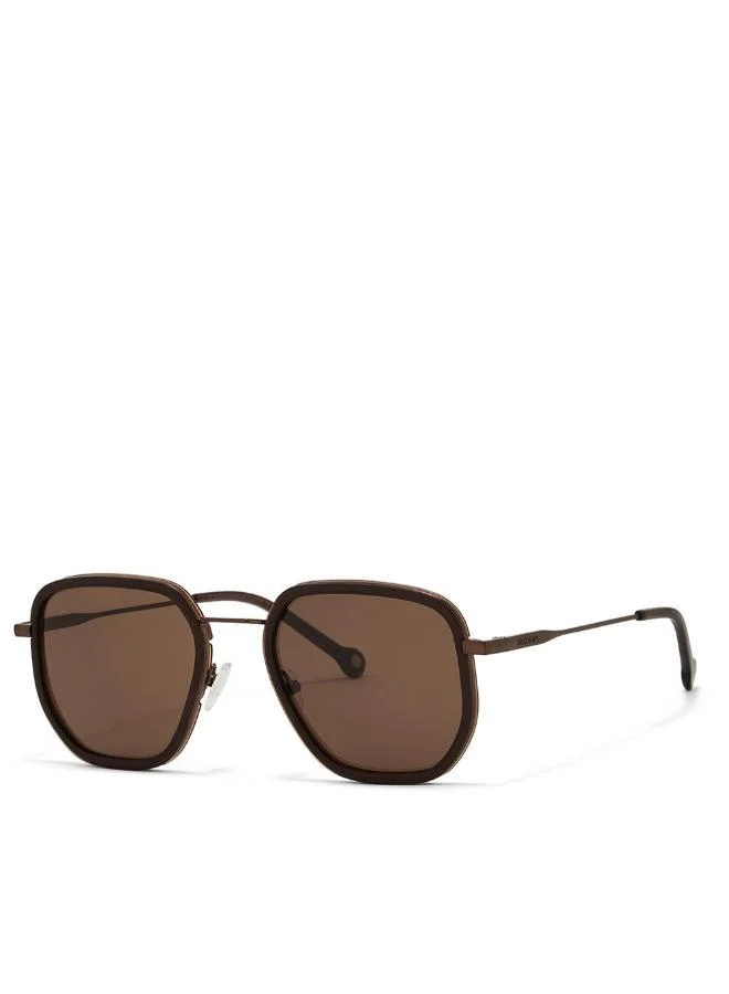 30Sundays 30Sundays ARCHAIC,Men Sunglasses, Geometric Sunglasses, UV Protection: UV400 (Brown,Brown)
