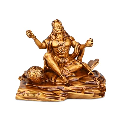 Artarium Bhaktimay Hanuman ji Murti Bajrangbali Idol for Home Decor Gift Article Decorative Showpiece (Bhaktimay Hanuman Antique) - Image 1