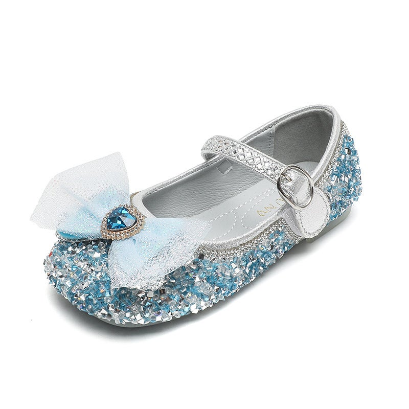 Girls Rhinestone Princess Shoes 2023 Autumn New Children Soft Sole Single Shoes Little Girls Dance Performance Crystal Shoes - Image 4