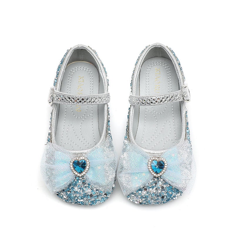 Girls Rhinestone Princess Shoes 2023 Autumn New Children Soft Sole Single Shoes Little Girls Dance Performance Crystal Shoes - Image 3