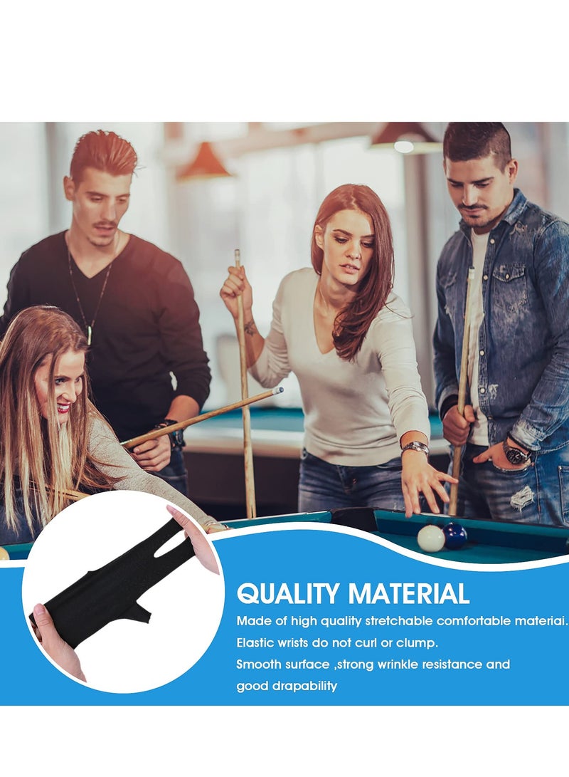 SYOSI 8 قطع قفازات بلياردو بثلاثة أصابع قفازات كيو رماة قفازات حمام مضادة للانزلاق قفاز بلياردو لليد اليسرى واليمنى رماة سنوكر قفاز رياضي للنساء والرجال ملحقات رماة البلياردو - Image 4
