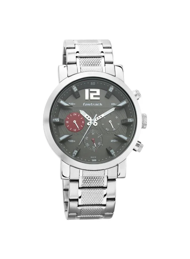fastrack Men's Stainless Steel Analog Watch 3227SM01 - 45 mm