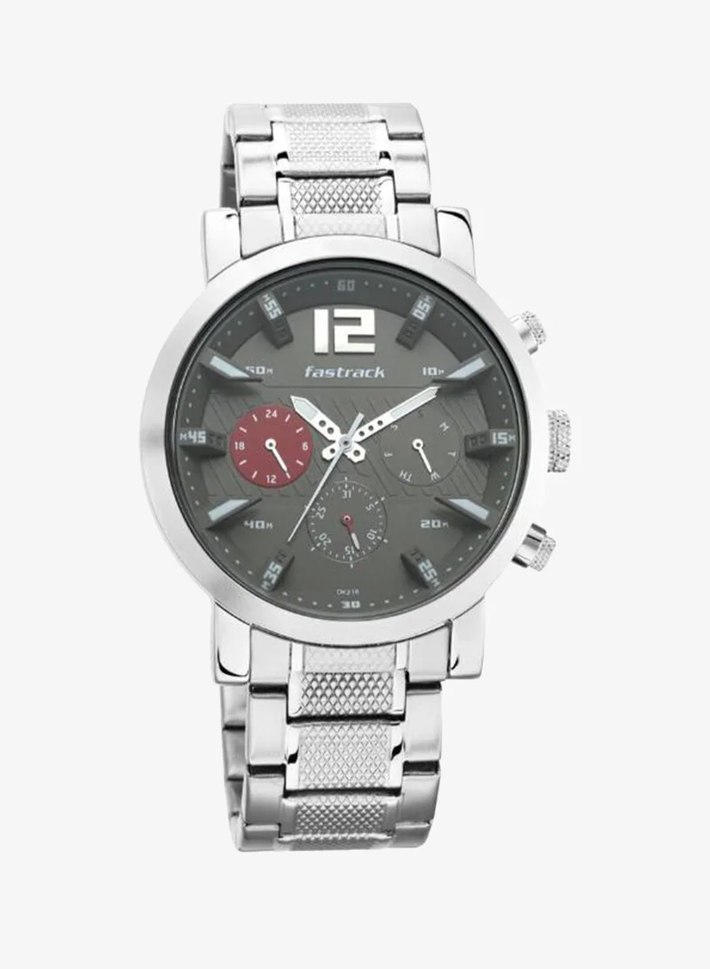 fastrack Men's Stainless Steel Analog Watch 3227SM01 - 45 mm