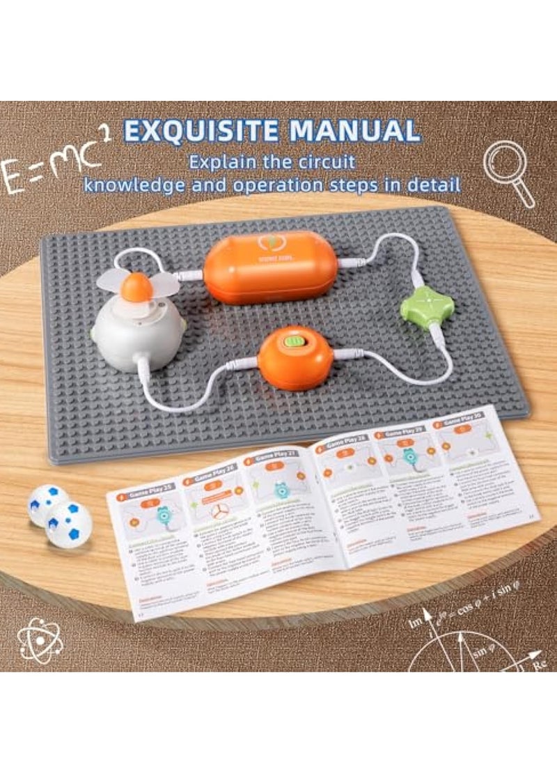 SOLARAE Electronics Exploration Kit, Circuit Kits for Kids Age 3-12, 22PCS Circuit Blocks Board, DIY Science Kit, with 65+ Projects, Science Kit for Boys Girls, Full Color Project Manual, STEM Educational Toy - Image 4