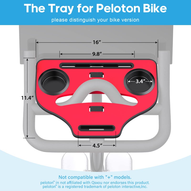 Qsxou Desk Attachment for Peloton Bike (NOT Bike+) Tray Holder for Phone, Cup, Tablet, Ergonomic Platform Tray Accessories for Peloton Spin Bikes - Image 5