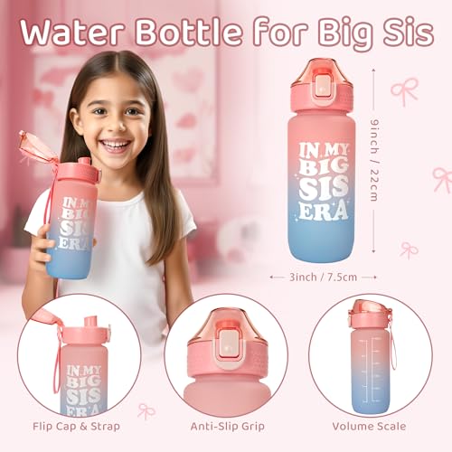 Merrypuls Big Sister Gifts for Girls – 4PCS Big Sister Gift Set with Cap, Fanny Pack, Water Bottle & Bracelet – Birthday Present or New Baby Sibling Gift - Image 4