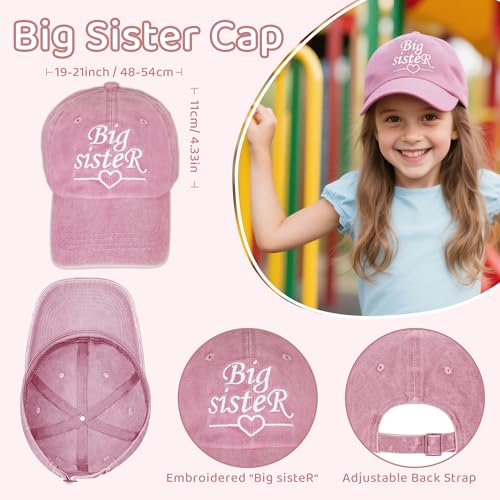 Merrypuls Big Sister Gifts for Girls – 4PCS Big Sister Gift Set with Cap, Fanny Pack, Water Bottle & Bracelet – Birthday Present or New Baby Sibling Gift - Image 3