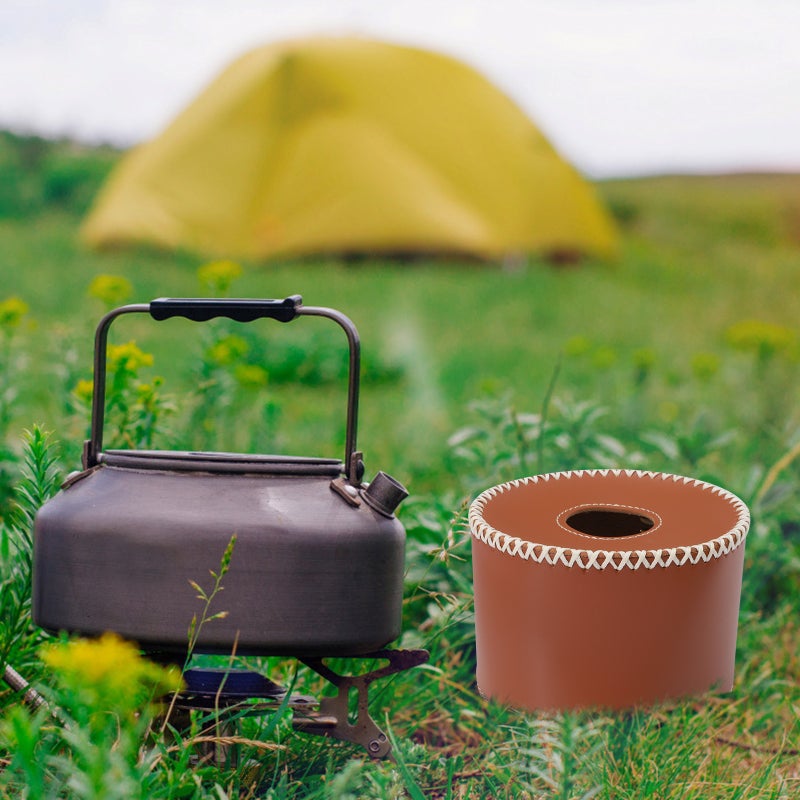 Gas Canister Cover Protector Camping Gas Protective Cover Leather Protector - Image 2
