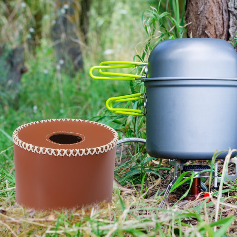 Gas Canister Cover Protector Camping Gas Protective Cover Leather Protector - Image 1
