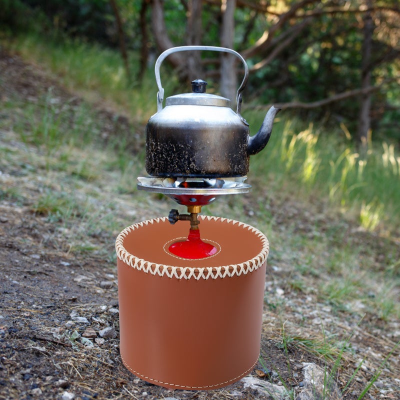 Gas Canister Cover Protector Camping Gas Protective Cover Leather Protector - Image 3