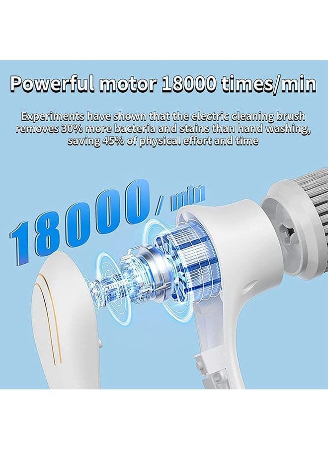 Arabest فرشاة تنظيف كهربائية دوارة، فرشاة تنظيف كهربائية، مع 5 رؤوس فرشاة تنظيف قابلة للاستبدال ومنظف دوار كهربائي محمول USB - Image 3