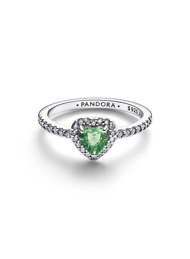 PANDORA Elevated Mint Green Heart Ring - Image 1