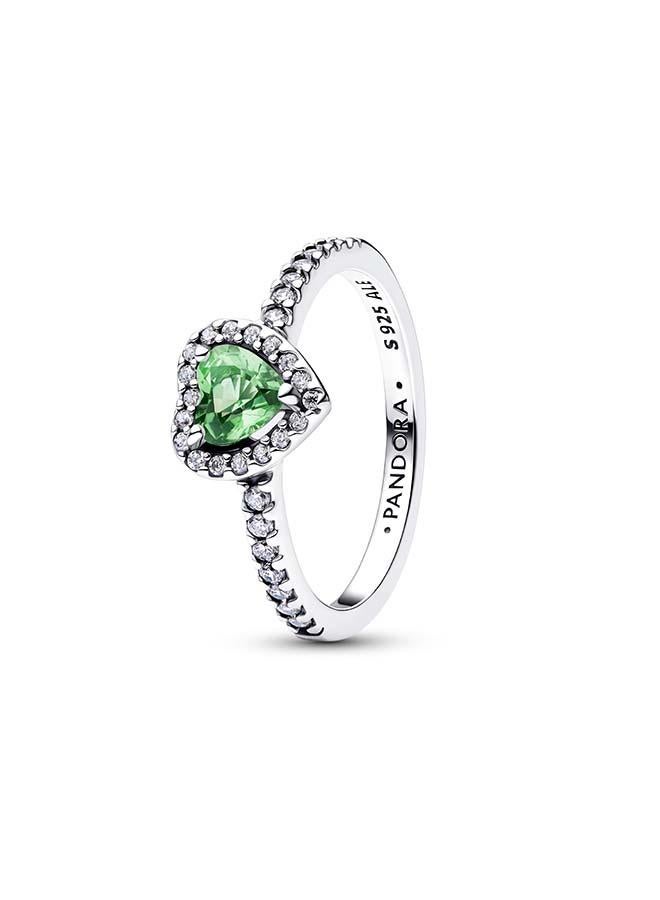 PANDORA Elevated Mint Green Heart Ring - Image 2