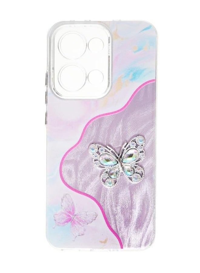 جراب خلفي بلاستيك لهاتف أوبو رينو 13 متعدد الألوان - Image 1