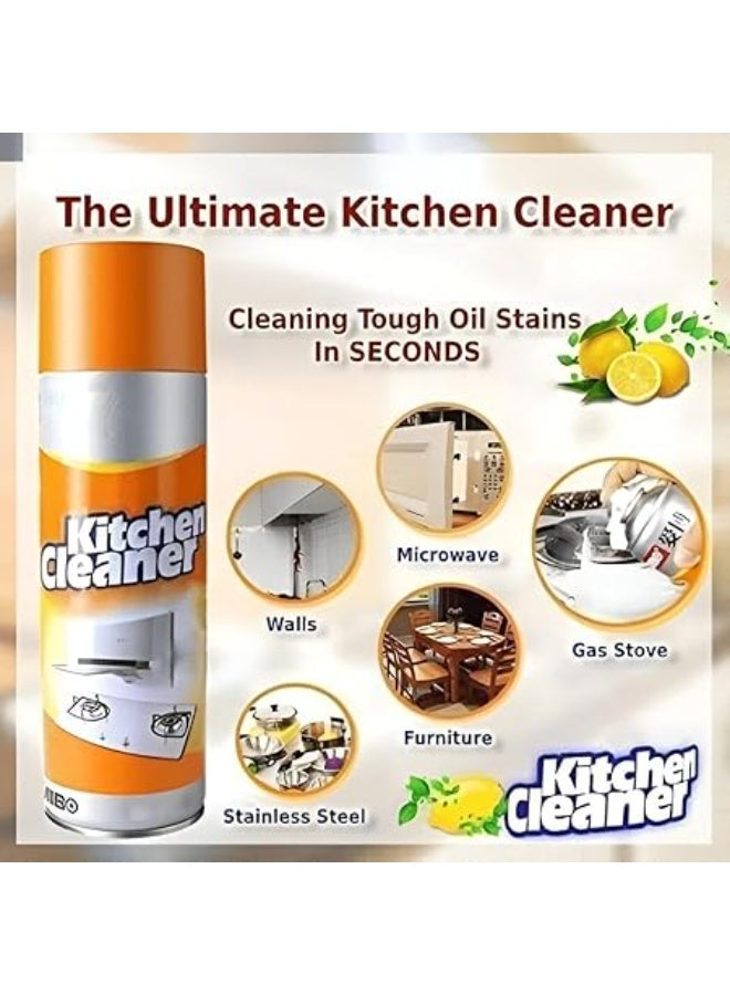 Cooker Cleaner - Multi-Use Bubble Foam for Kitchen Spraying, Effectively Removes Oil, Grease and Stains with Easy Application and Versatile Grease Removal Power (500ml) - Image 4