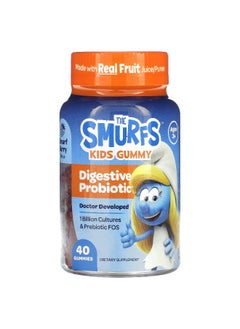 THE SMURFS The Smurfs, Kids Gummy, Digestive Probiotic, Ages 3+, Smurf Berry, 40 Gummies 