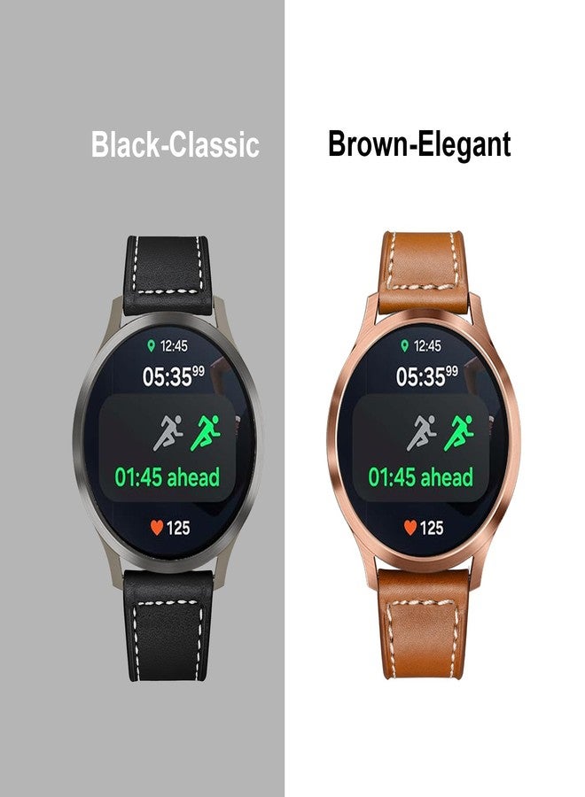 YEEJOK Galaxy Watch 7 Bands Leather, Compatible for Samsung Galaxy Watch FE Band, Galaxy Watch 7/6/5/4/3 Straps 40mm 44mm 43mm 45mm 46mm 47mm, 20mm Bracelets Replacement Active2/Gear Sport Men Women - Image 4