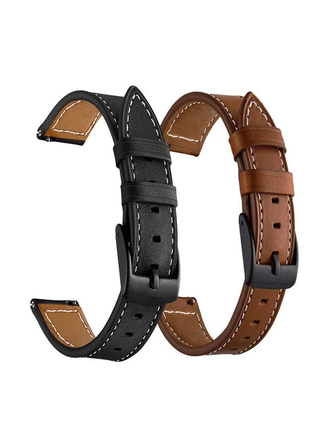 YEEJOK Galaxy Watch 7 Bands Leather, Compatible for Samsung Galaxy Watch FE Band, Galaxy Watch 7/6/5/4/3 Straps 40mm 44mm 43mm 45mm 46mm 47mm, 20mm Bracelets Replacement Active2/Gear Sport Men Women - Image 1