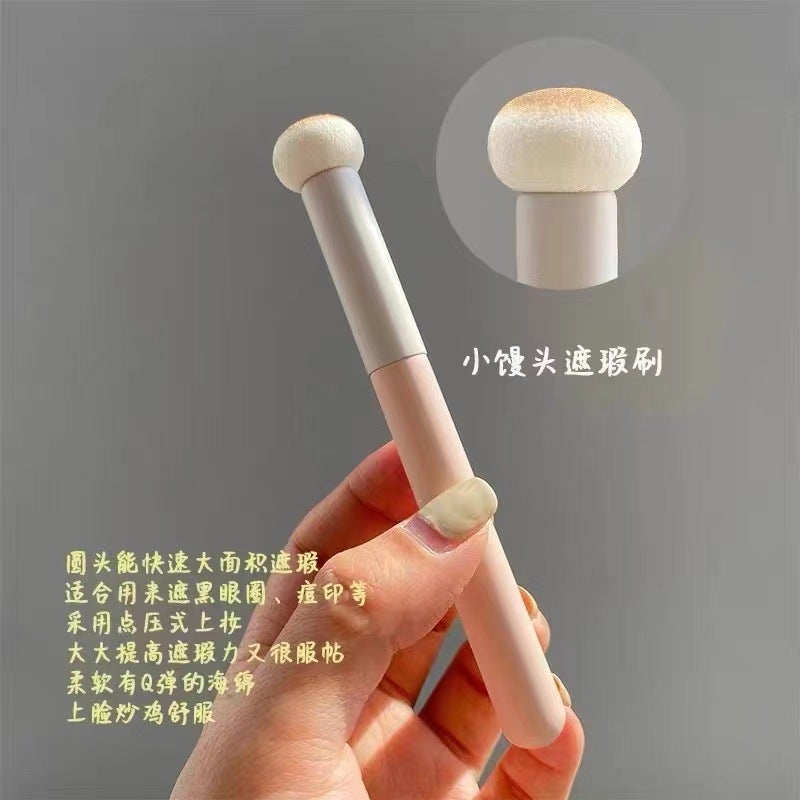 Small Mushroom Concealer Brush Mushroom Sponge Head Naturally Fit Not Heavy Large Area Pockmarks Without Brush Single Mini - Image 3