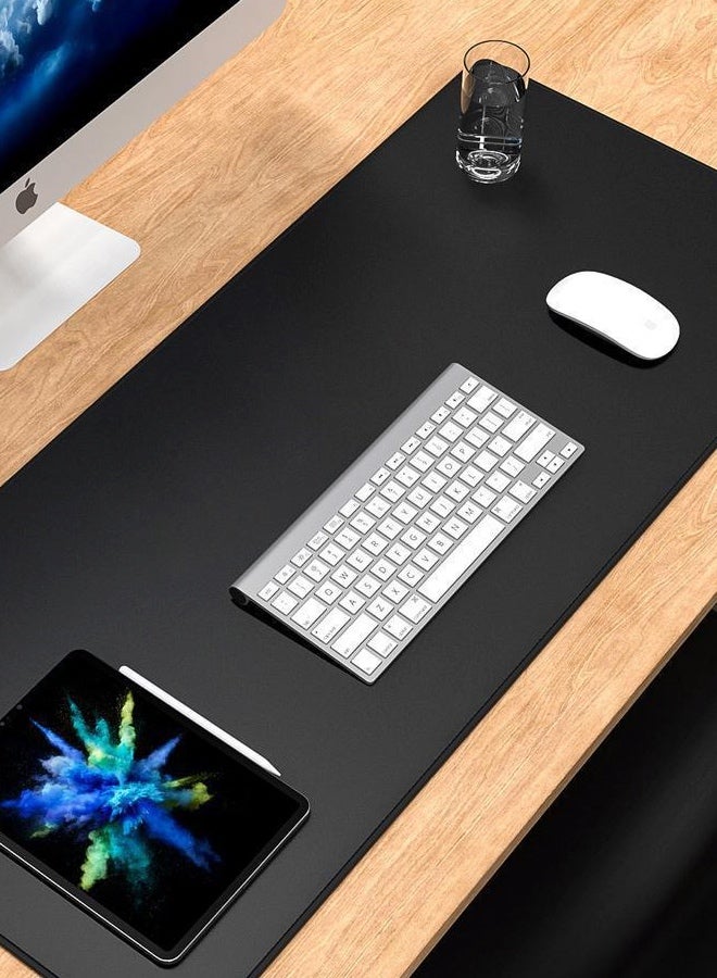 Large size pure black belt lock edge mouse pad (800 x 300 x 3 mm) large waterproof and non slip desktop mouse pad, suitable for gamers, employees, computers, etc PC、 Laptops and more teams or groups of people - Image 4